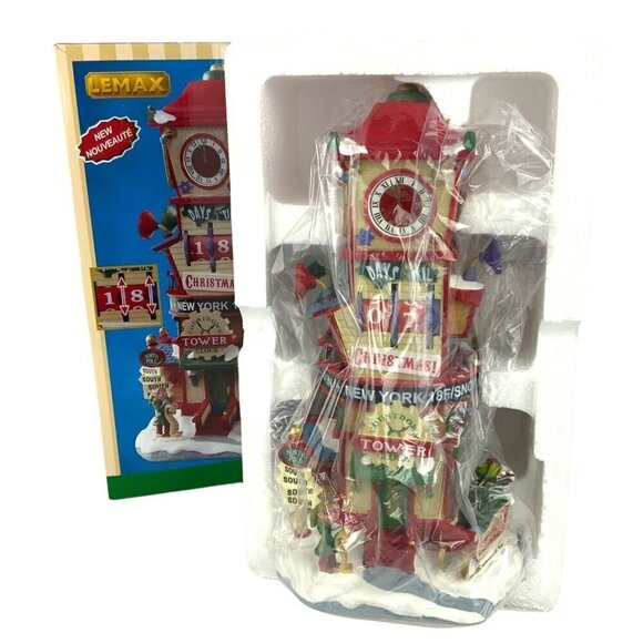 Lemax Countdown Clock Tower Christmas Village Accessory Holiday Decoration 7333 - Picture 6 of 9